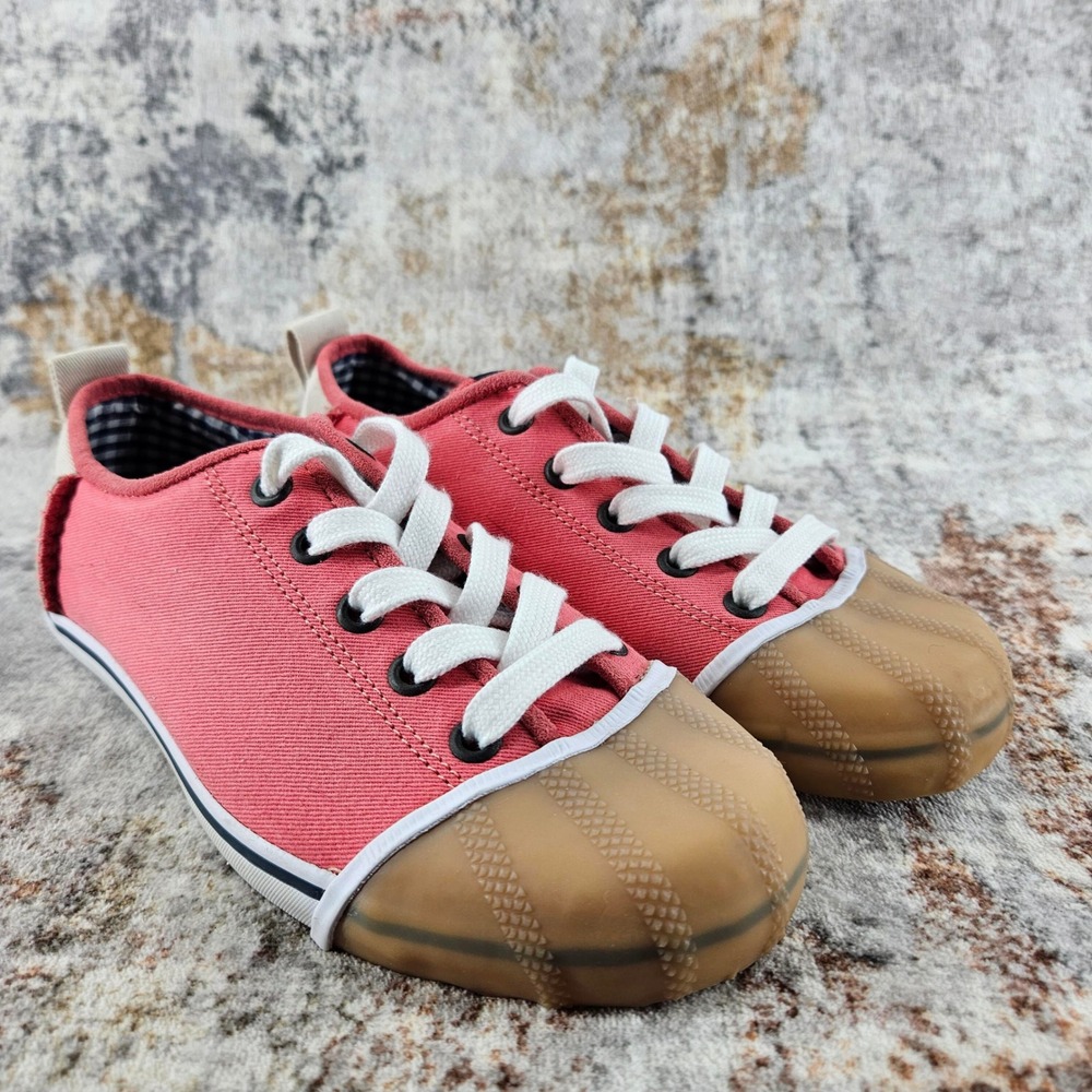 Sorel Sentry Shoes Womens 6 Pink Canvas Rubber Toe Cap Sneakers NL1842-664